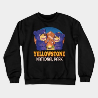 Yellowstone National Park Black Bear Camping Crewneck Sweatshirt